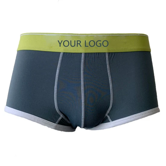 Boxer en maille avec logo personnalisé pour sous-vêtements pour hommes